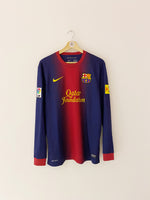2012/13 Barcelona Home L/S Shirt (M) 9/10