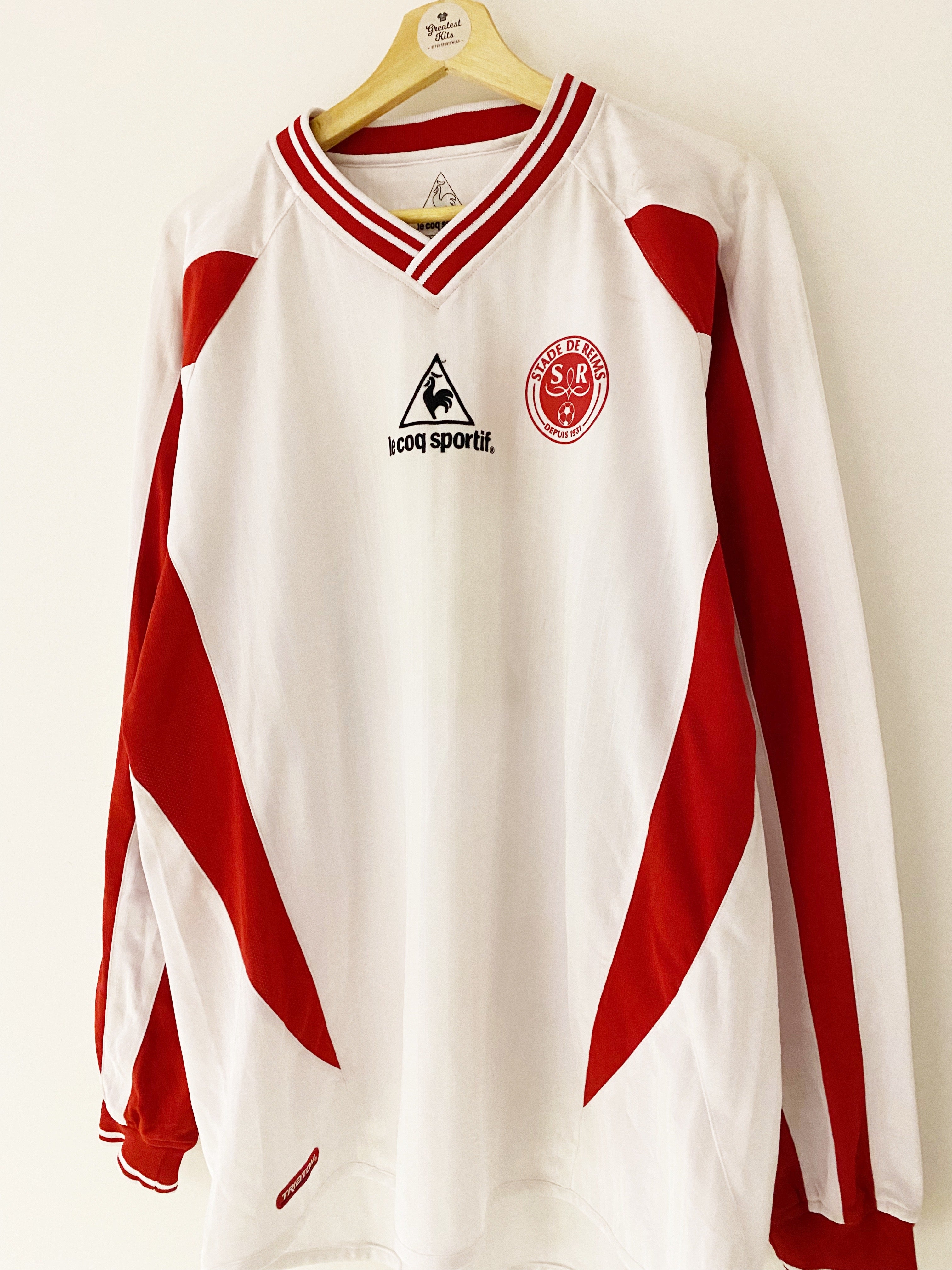 2002/03 Camiseta de visitante del Stade Reims L / S # 2 (XL) 9/10
