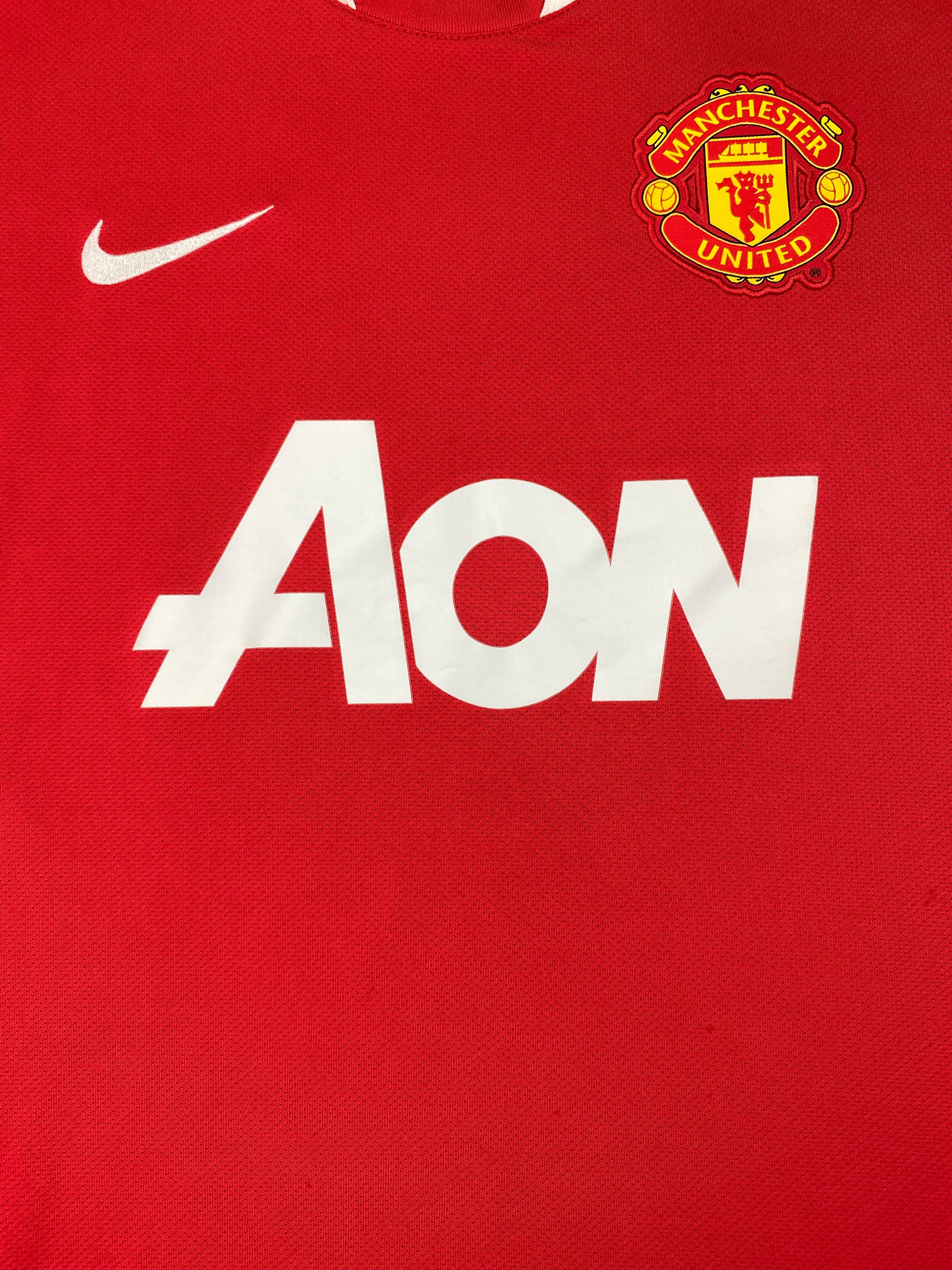 Camiseta de local del Manchester United 2011/12 joven n.º 18 (L) 9/10 