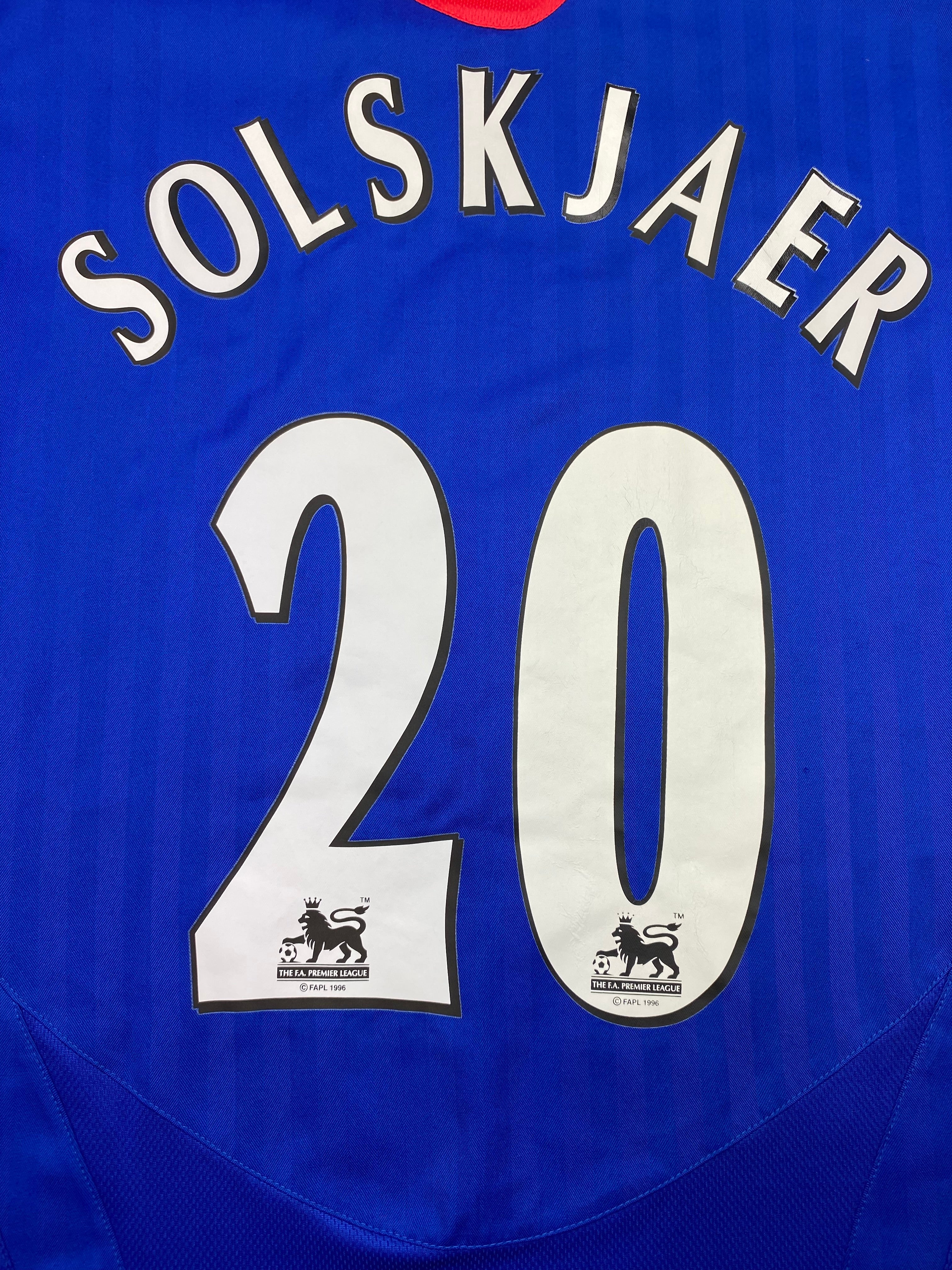 2005/06 Manchester United Away Shirt Solskjaer #20 (XL) 9/10