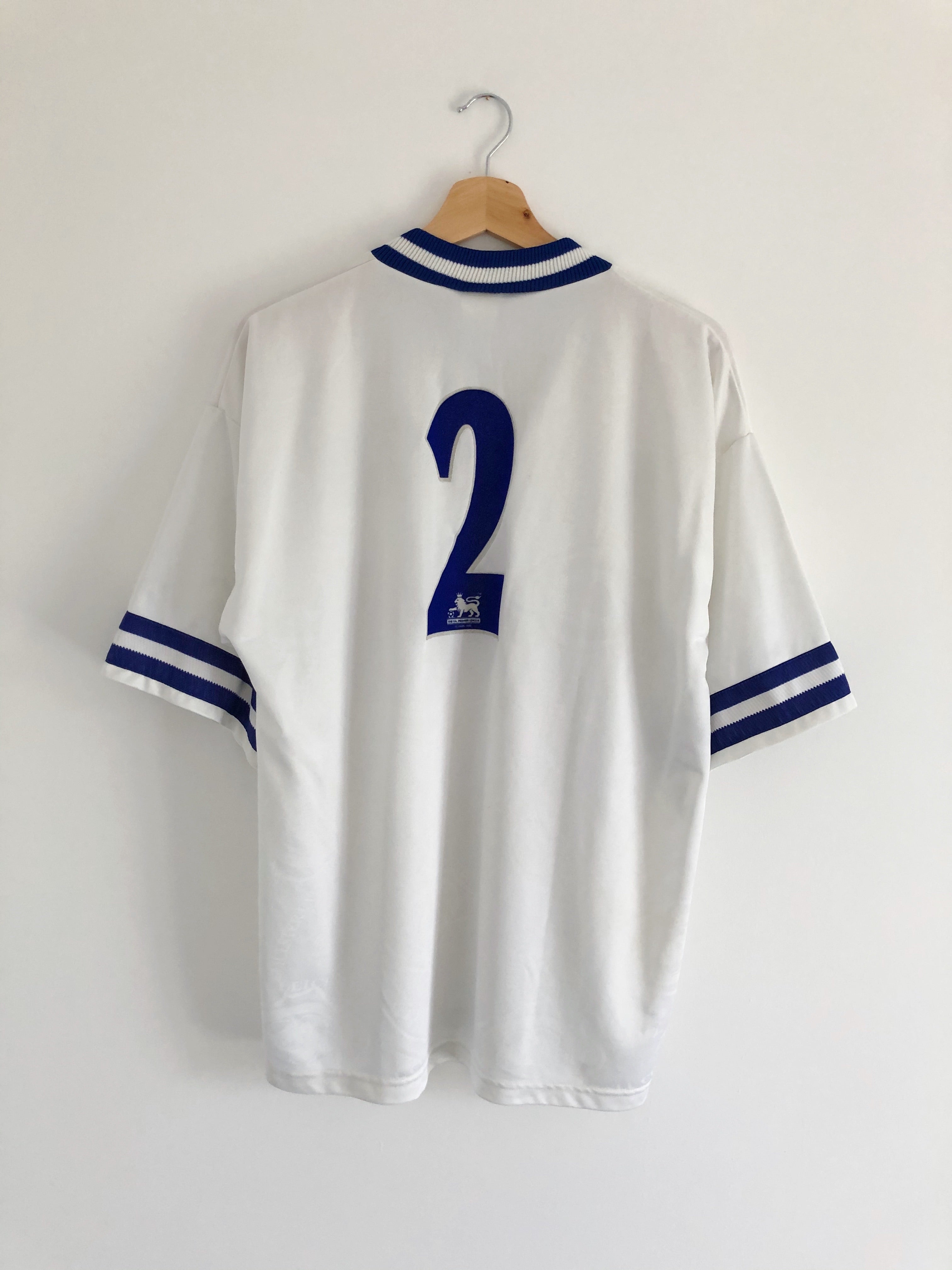 Camiseta visitante del Leicester 1996/98 n.º 2 (L) 8,5/10