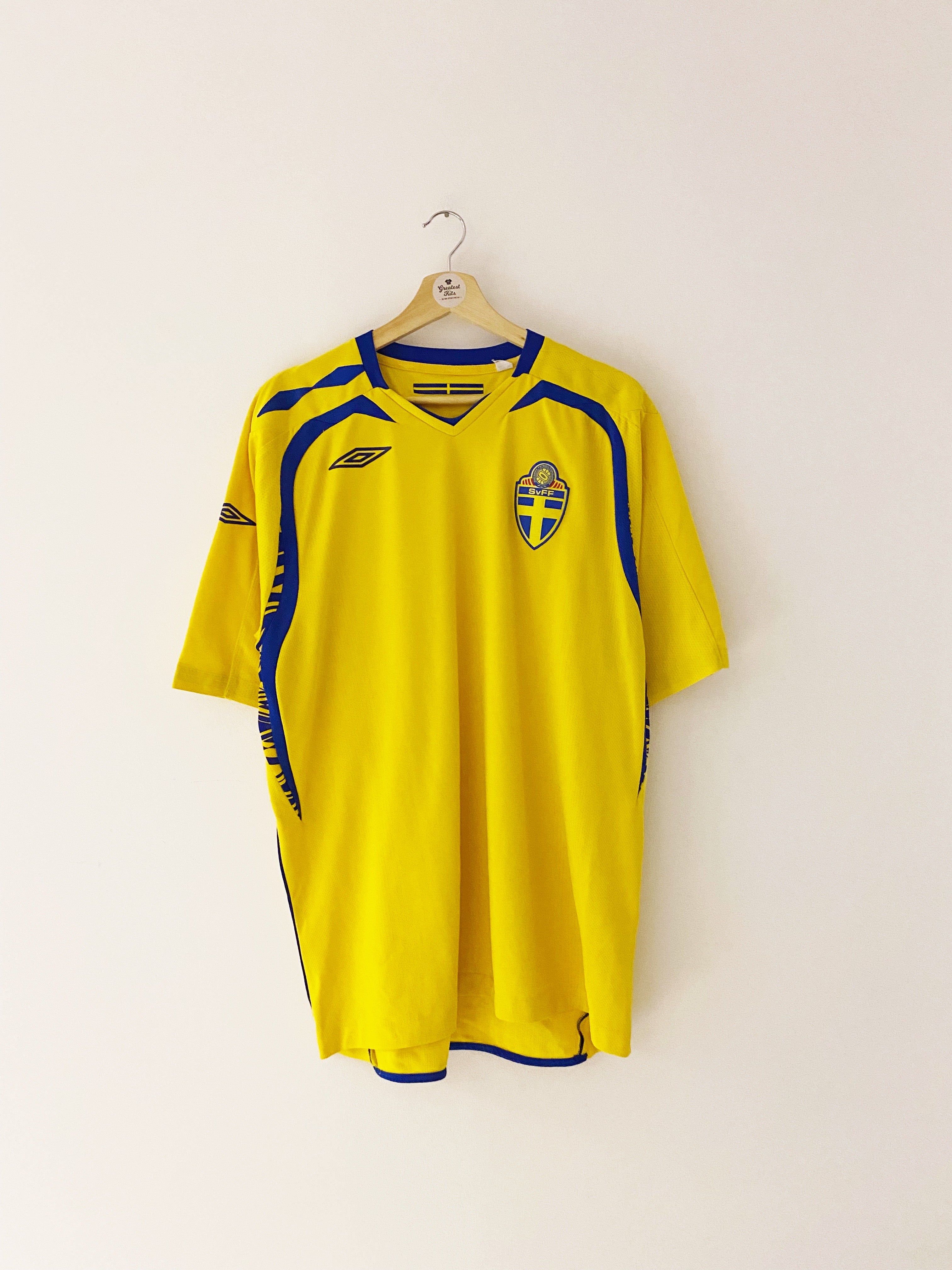 2007/09 Sweden Home Shirt (XL) 9/10
