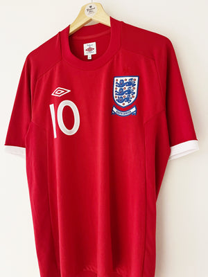 2010/11 England Away Shirt Rooney #10 (L) 9/10
