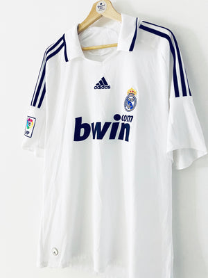 Vintage 10s+ White Adidas Real Madrid Ronaldo 2011/12 Home Football Shirt -  Medium Polyester– Domno Vintage