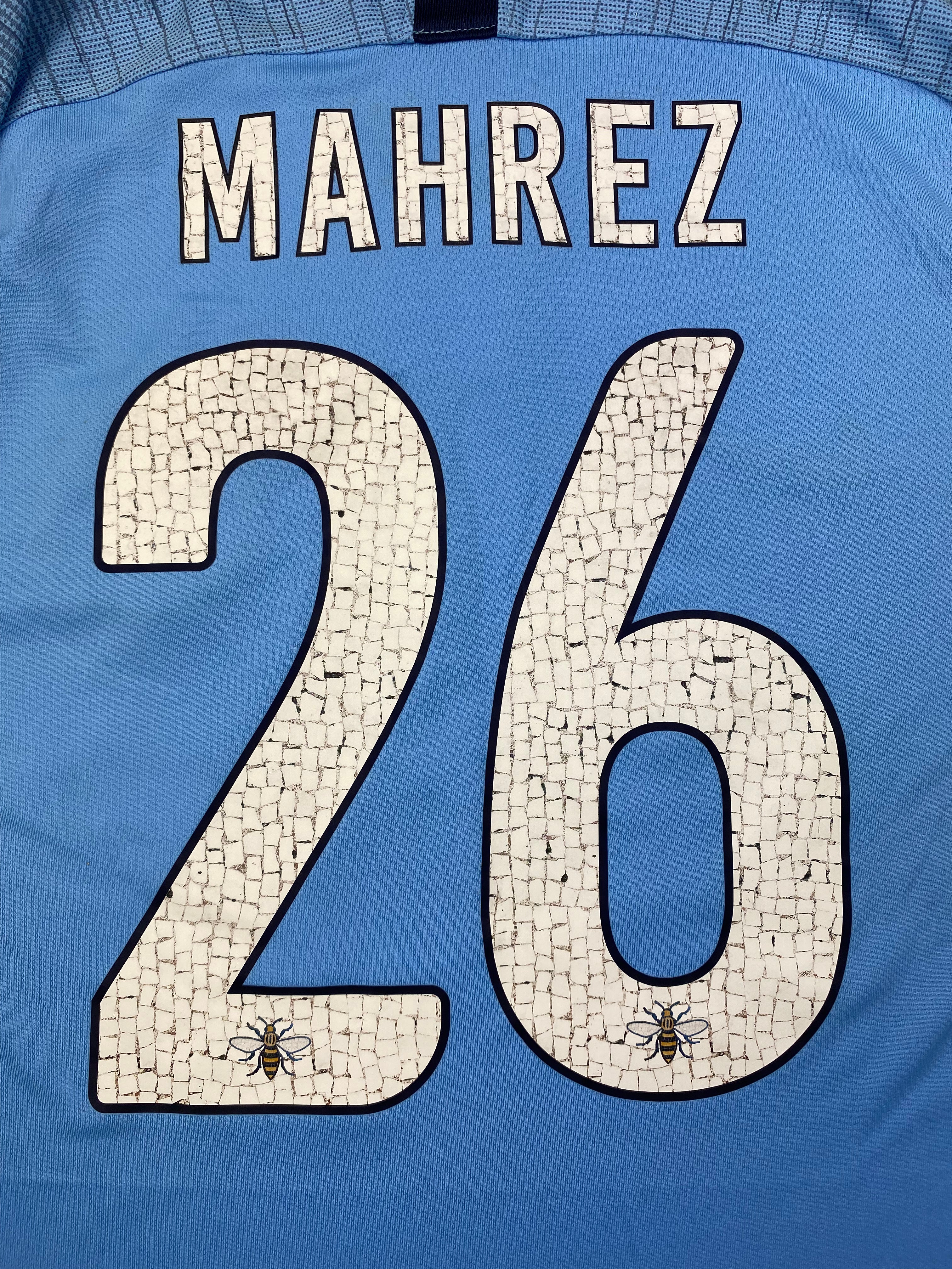 Maillot Domicile L/S Manchester City 2018/19 Mahrez #26 (XL) 9/10 